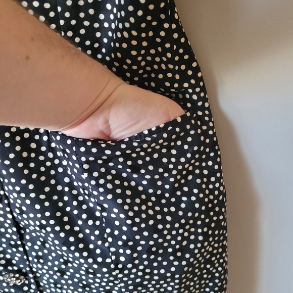 1980s floral silk cocktail dress puff shoulders dress with contrast skirt - Picture 10 of 16